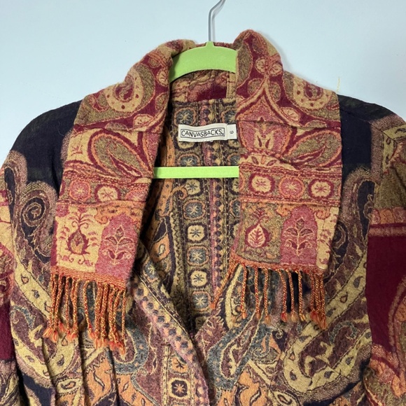 Vintage Canvasbacks Tapestry Blazer Jacket- Size 6 - Picture 2 of 8